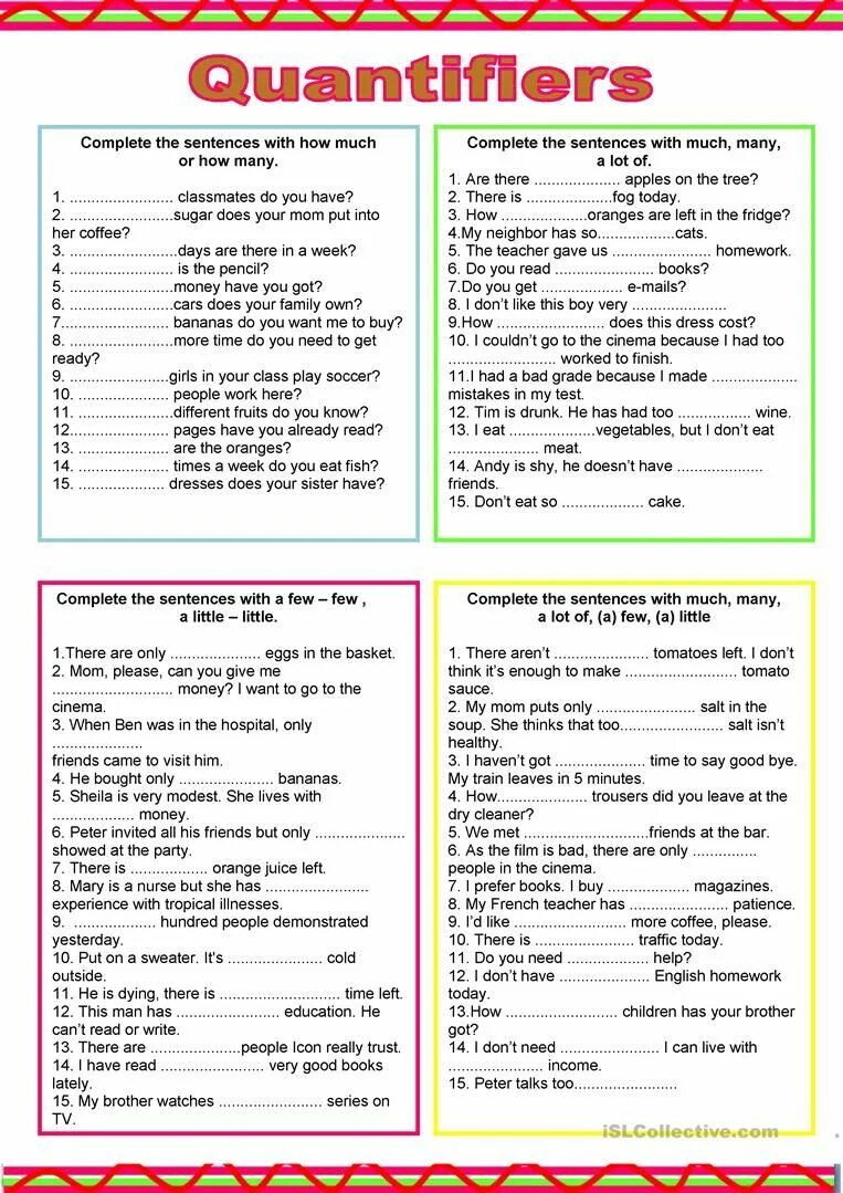 T have a lot of. Quantifiers в английском языке worksheets. many, much, a lot упражнения английский. quantifiers в английском языке упражнения. quantifiers упражнения.