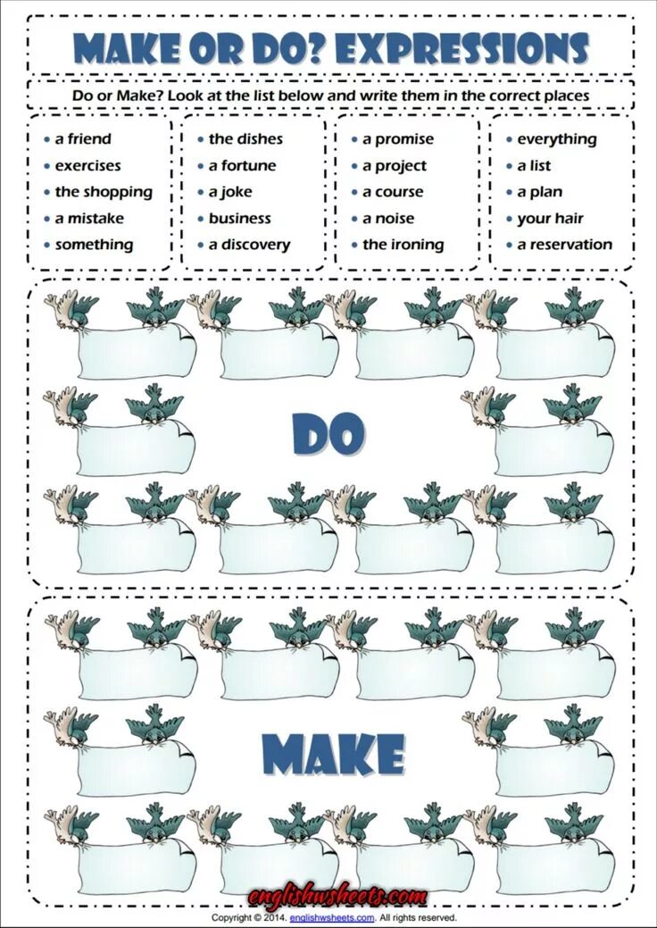 Do make упражнения. Make do задания. Make do Worksheets. Глаголы do and make exercises.