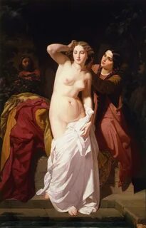 Isidoro Lozano (Spanish, 1826-1895) La Cava saliendo del Baño F...