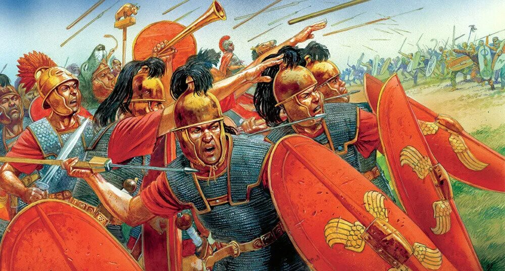 Римская армия в 1 веке. Пилум оружие Римский Легион.