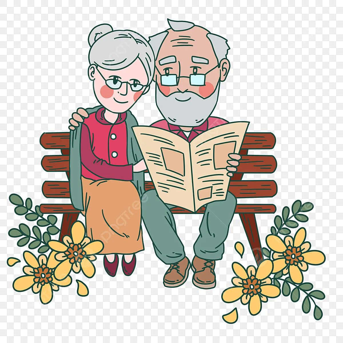 Читатель дедушка. Рисунок ко Дню пожилого человека. Бабушка и дедушка рисунок. Пожилые люди рисунки. День пожилого человека клипарт.