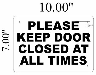 She closed the door