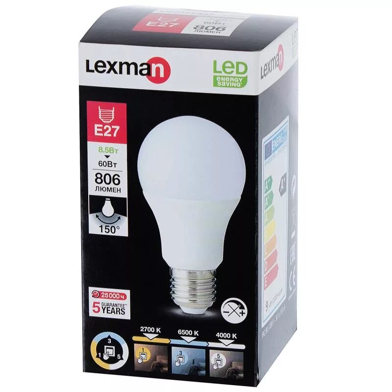 Lexman лампы светодиодные e27. Лампа светодиодная lexman е27 8,5 вт 806 лм 2700 k4000 k6500 k. lexma e27 лампа светодиодная 5 ват. lexman led е27 8,5 вт 806 люмен rgb.