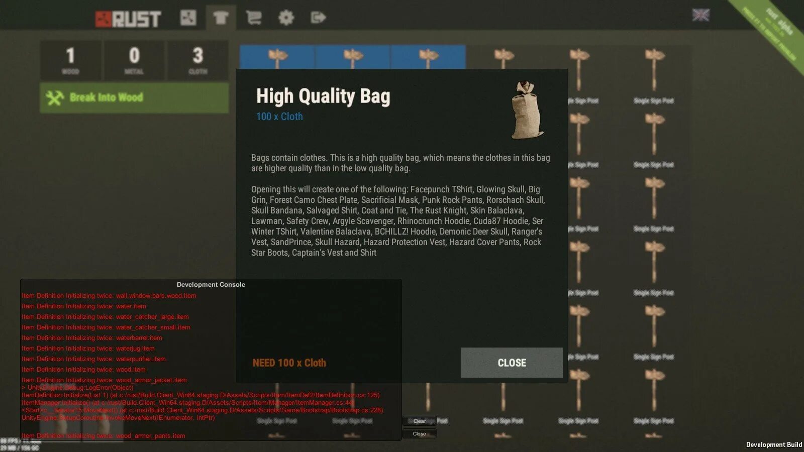 Hi rust. Low quality bag раст. lov qualiti bagраст. high quality bag rust. low quality bag rust крафт.