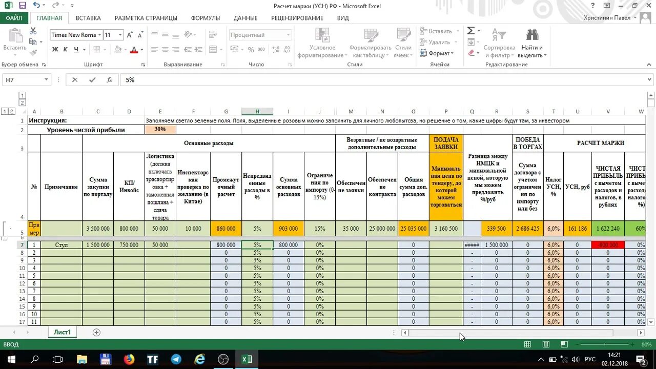 Таблица зарплата сотрудников excel