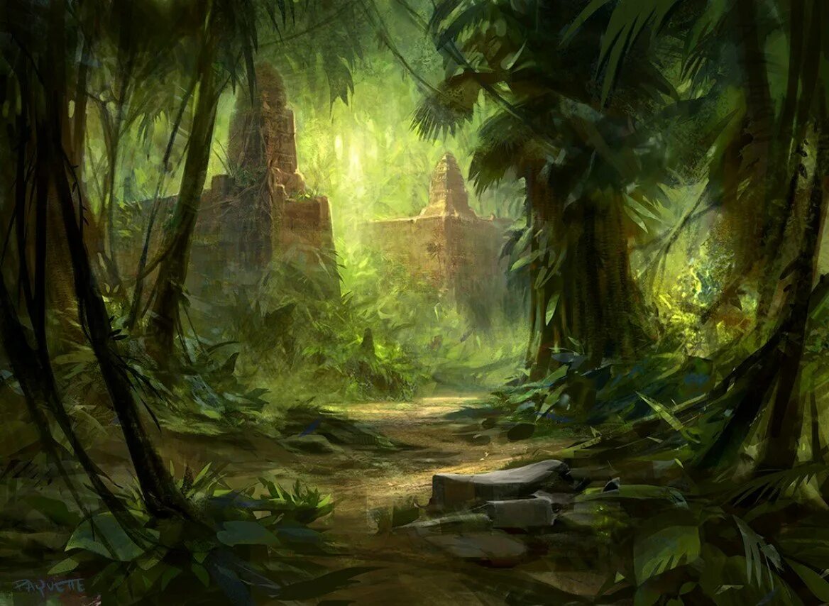 Другой джунглей. Джунгли Сиродила. Пейзажи в стиле фэнтези. Пейзаж джунгли. Фэнтези лес.