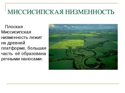 Приатлантическая и примексиканская низменность