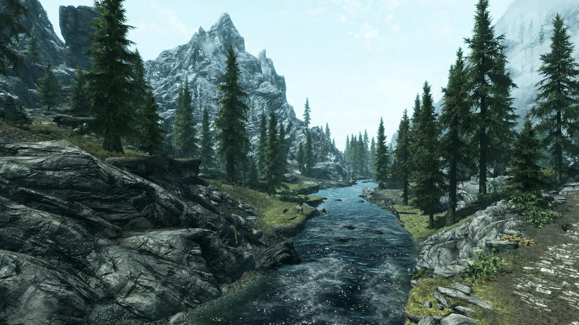 Скайрим в погоне. The Elder Scrolls v: Skyrim. Вечнозеленая роща скайрим. Tes 5 Skyrim пейзажи.