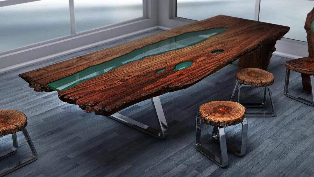 Стол из слэба. Дизайнерский стол из старой двери. Современный кухонный стол. Обеденные столы из дверей. Интересные столы.