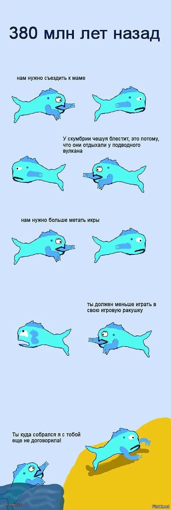 Почему не договаривают шутки. Мем про эволюцию рыбы. Причины эволюции Мем рыбы. Комиксы Эволюция рыбы смешные. Комиксы про эволюцию рыбы.