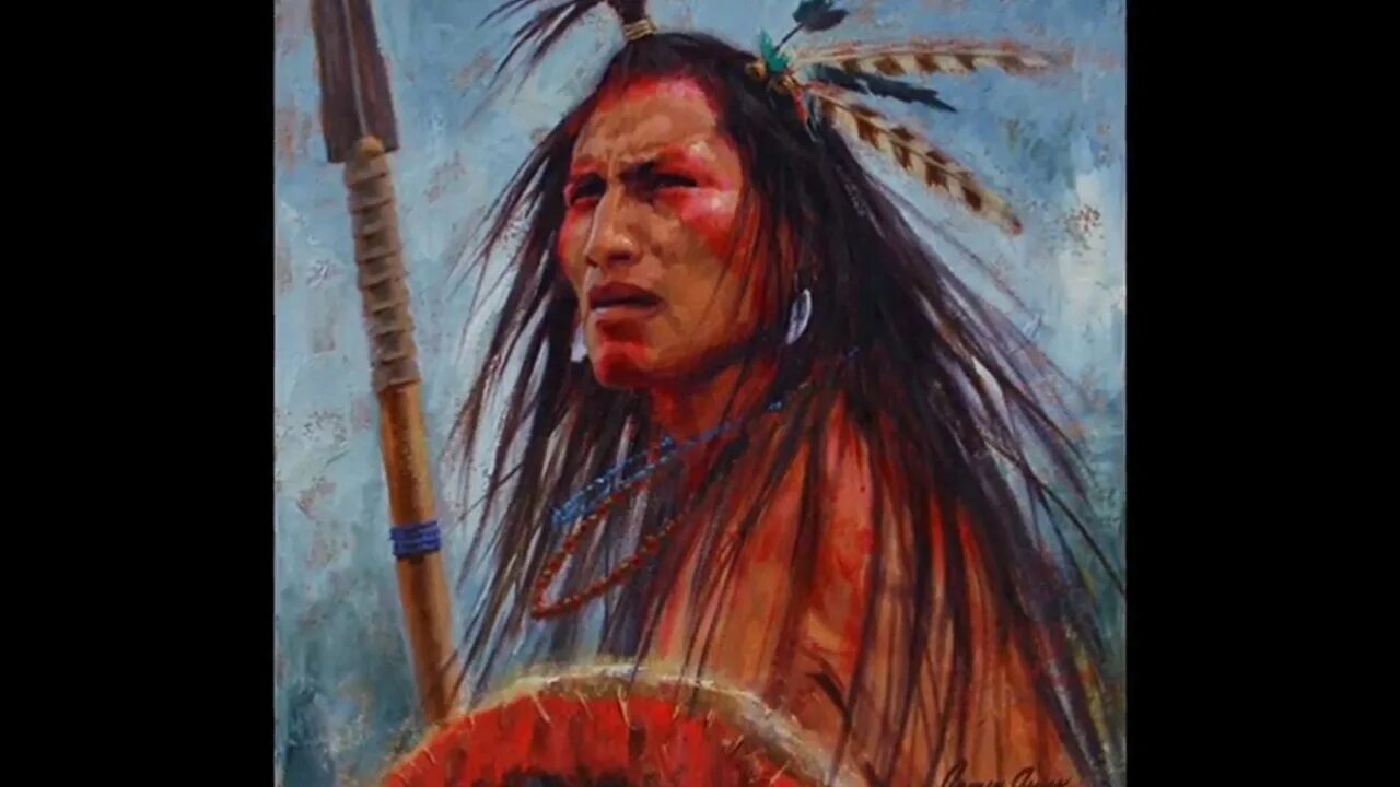 Картины Джеймса Айерса. Хао индеец. Боевой клич индейцев Северной Америки.