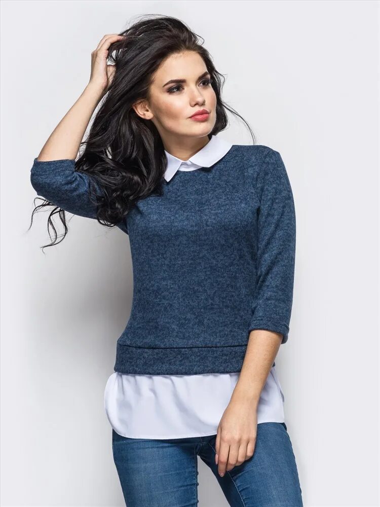 Джемпер обманка женский. Свитшот с имитацией рубашки. Джемпер имитация рубашки женские. Кофточка с имитацией рубашки. Кофта с эмитация рубашки.