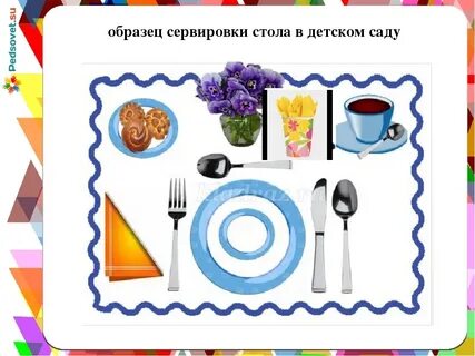 Сервировка стола старшая группа