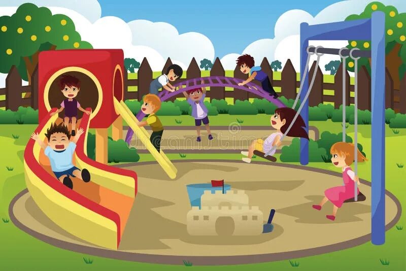 Are on the playground