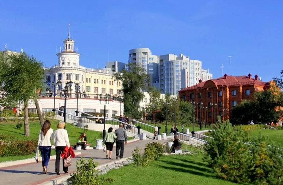 Уровень города хабаровска. Парк Муравьева Амурского. Хабаровск Муравьева Амурского. Хабаровск центр города. Площадь Амур Хабаровск.