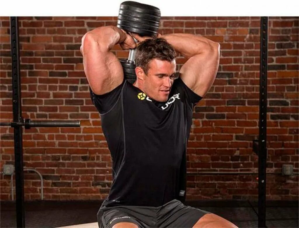 Французский жим стоя техника. Упражнения для тренировки трехглавой мышцы плеча. Французский жим гантелей стоя. Французский жим на трицепс. Lying triceps extensions упражнение.