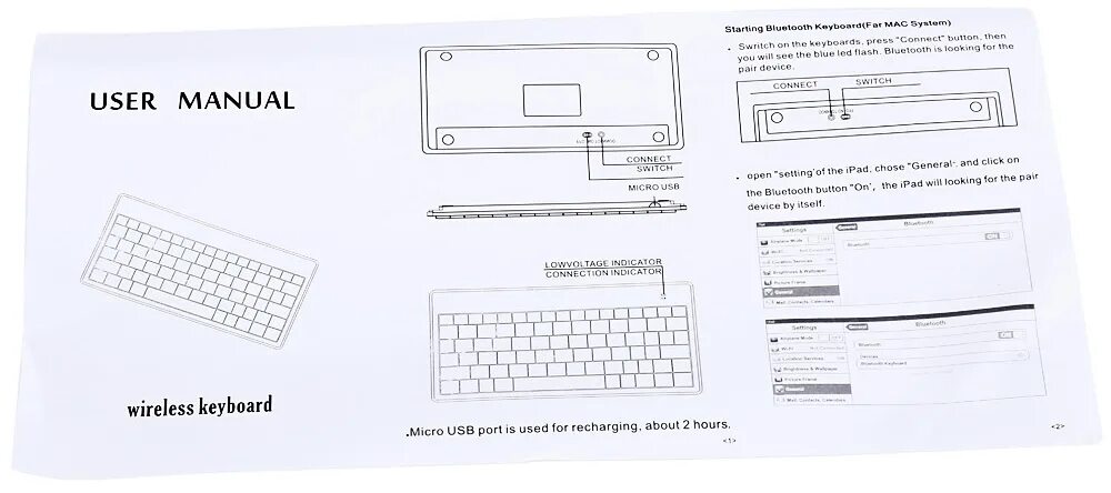 Mini 2.4GHz Portable Wireless Multimedia Keyboard with Multi-Touch Touchpad Mous