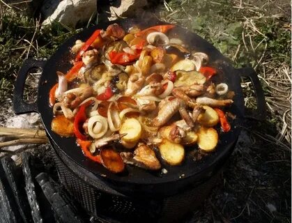 Мясо на садже на костре