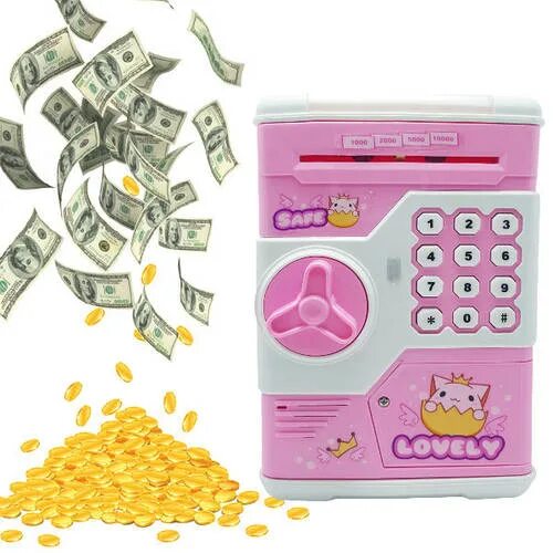 Копилка-сейф с кодовым замком и купюроприемником number bank. Как сбросить копилку сейф. Как сбросить копилку сейф. Электронная копилка для монет. Копилка-сейф для денег с кодовым замком 19см (свет и звук), микс, арт- 881506.
