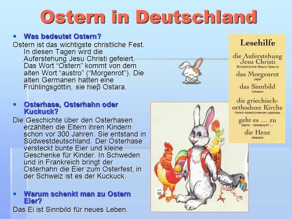 Das ist schon. Презентация на тему Ostern. Презентация Ostern на немецком языке. Тема Пасха на немецком языке. Ostern текст на немецком.