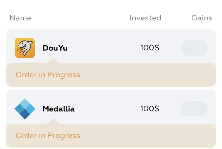 Progress orders. Progress orders