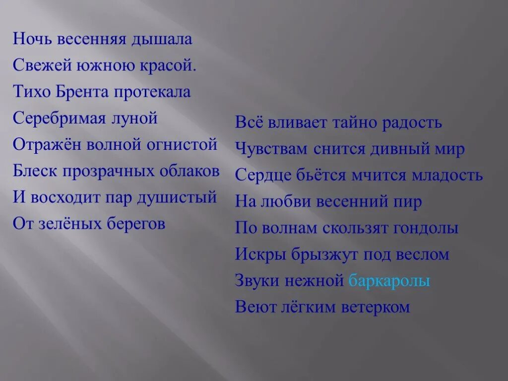 Перевод слова ночь. Романс Глинки венецианская ночь текст. Венецианская ночь Глинка текст. Стихотворение венецианская ночь. Слова романса венецианская ночь.