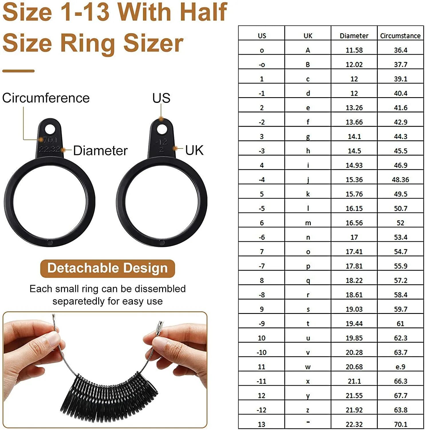 Ring sizer. Ring sizer