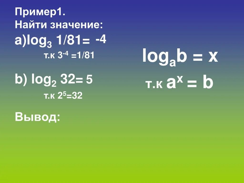 Log3 1. Log 81 по основанию 3. Log 81 по основанию 1/3. (1/3)Log1/3 5 Вычислите.