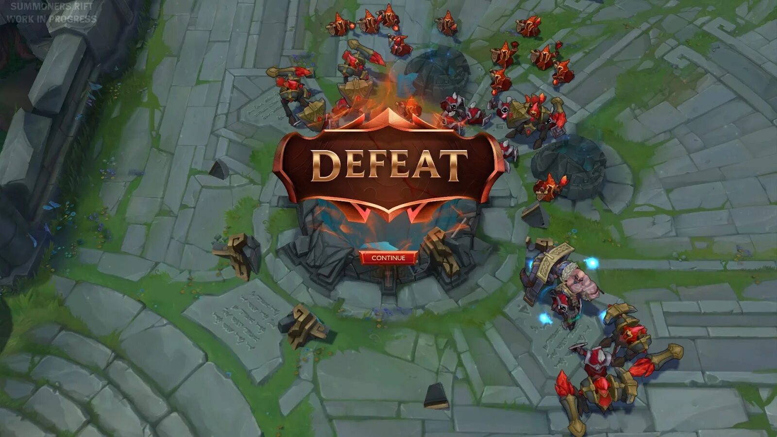 Defeated prazdneek