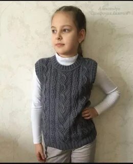 Связать безрукавку девочке спицами
