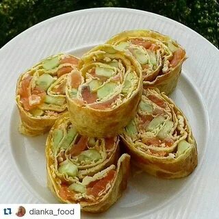Яичные роллы с творожным сыром