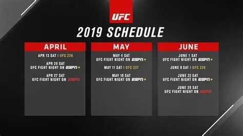 Расписание ufc на 2023