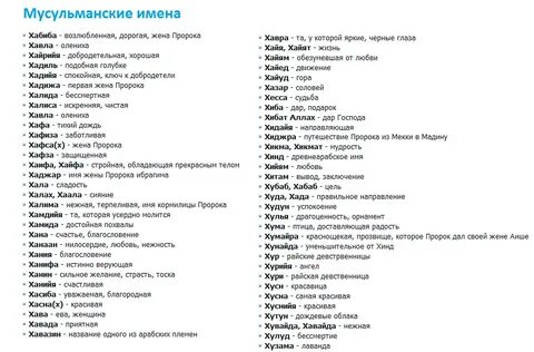 Арабские имена 2024