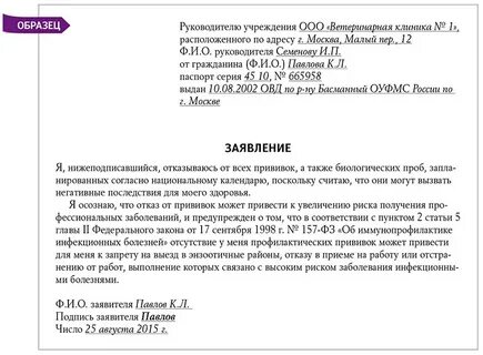 Претензия клинике