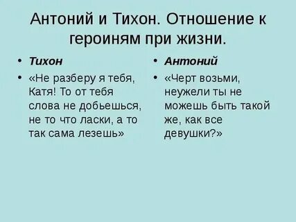 Катерина в браке с тихоном