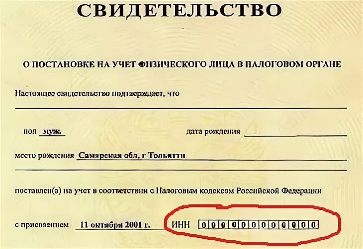 Подлинность инн