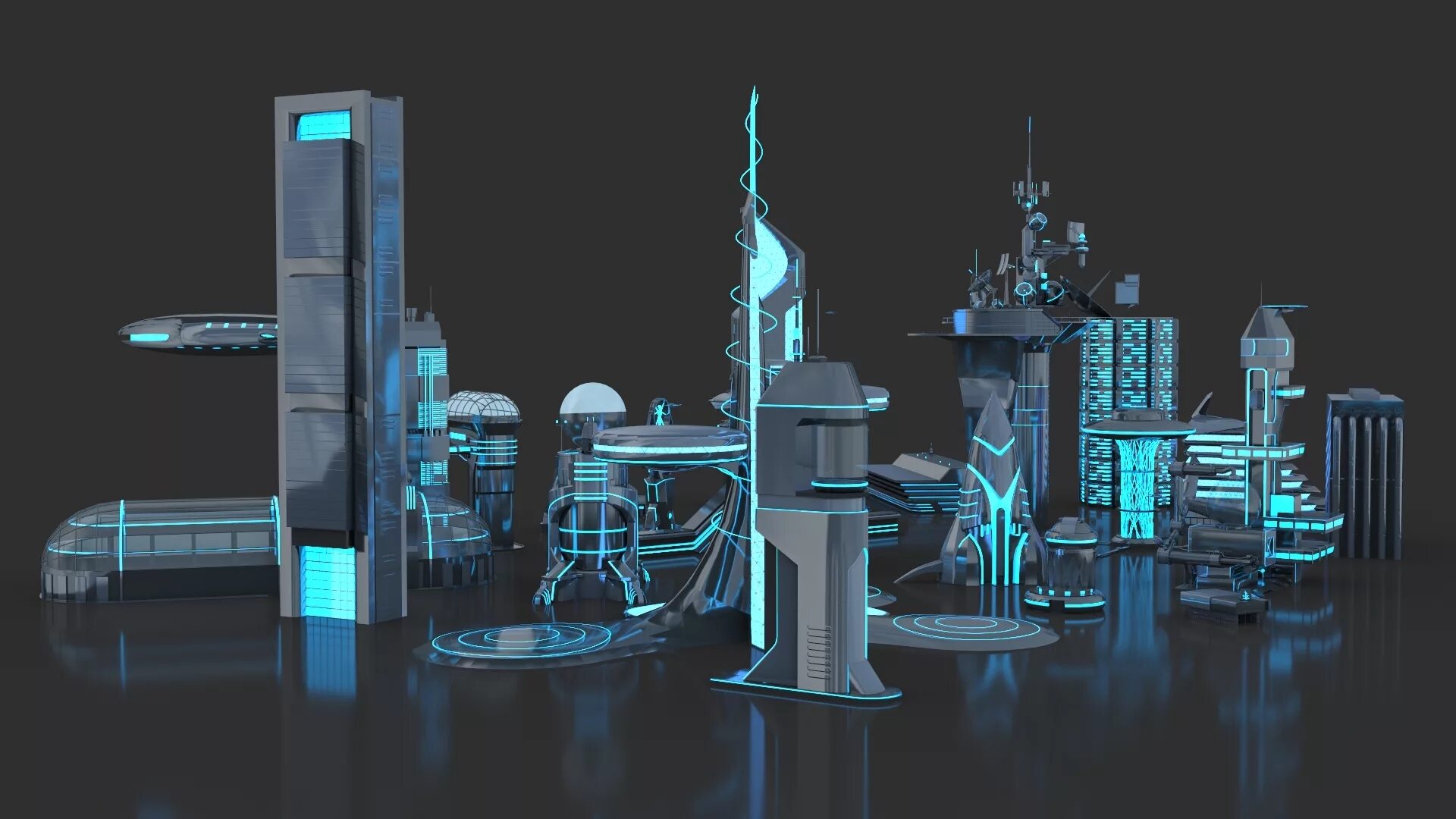 Три будущее. Scifi City архитектура 3d model лазер. Город будущего в 3d Max. Sci Fi город 3д. Sci Fi City 3d.