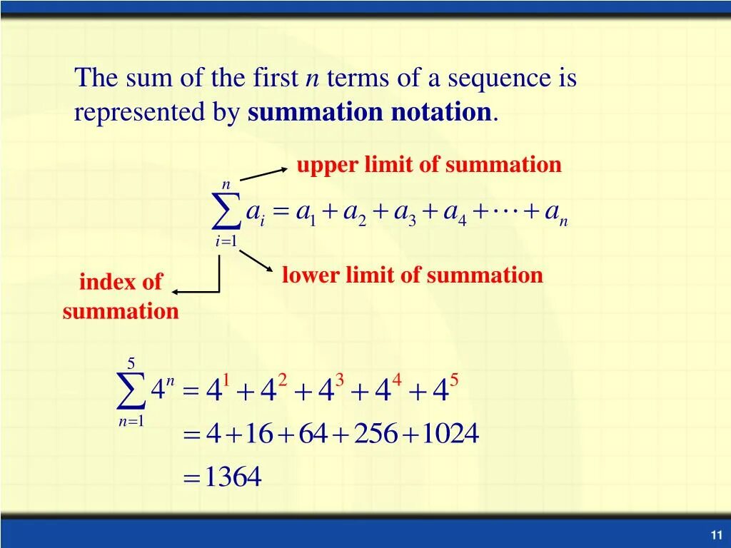 Upper limit. Sequences. Sum of Geometric sequence. Finite sequence. Sequence limit.