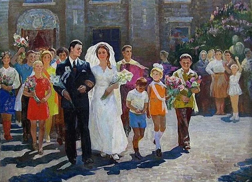 Семья в русском искусстве. Ляшков анатолий яковлевич. художник анатолий ляшков. свадьба в живописи советских художников. семья в советской живописи.