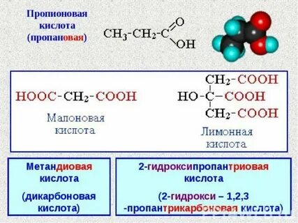 Пропановая кислота связь