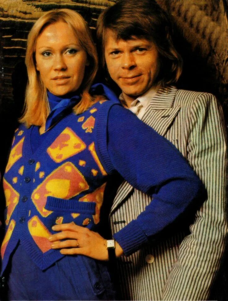 Abba came. Бьорн Ульвеус и Агнета Фельтског. Агнета и Бьерн. Агнета Фельтског и Бьорн Ульвеус целуются.