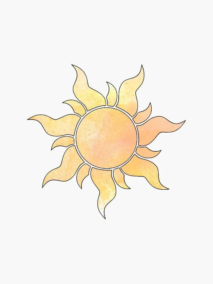 Солнце рисунок. Рапунцель солнце. Солнце эскиз. Рапунцель символ солнца.