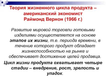 Продукт теория