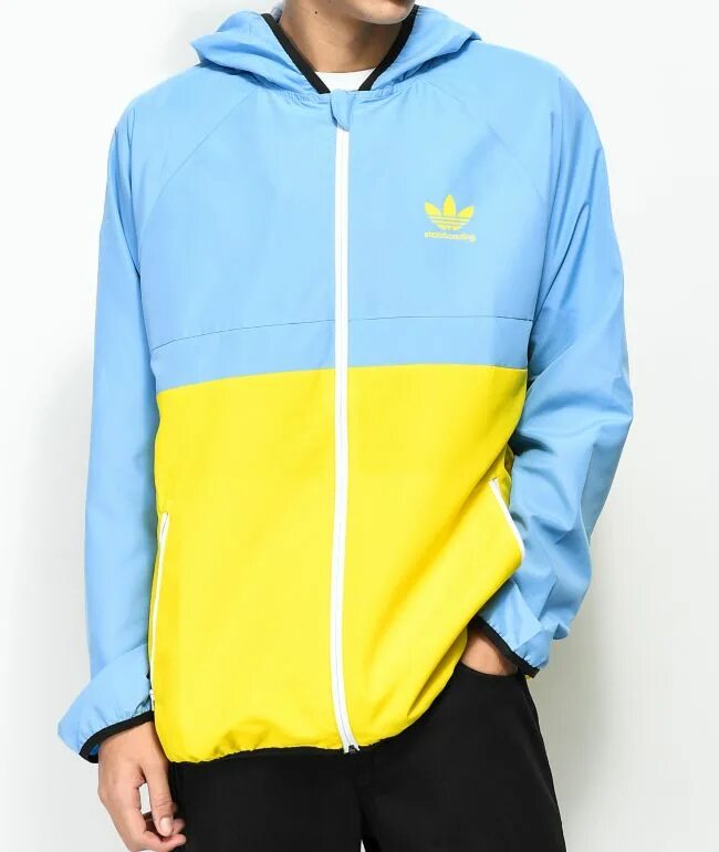 Сине желтая кофта. Adidas Windbreaker. Куртка адидас мужская синяя с желтым. Adidas Anorak Blue Yellow. Ветровка адидас Skateboarding.