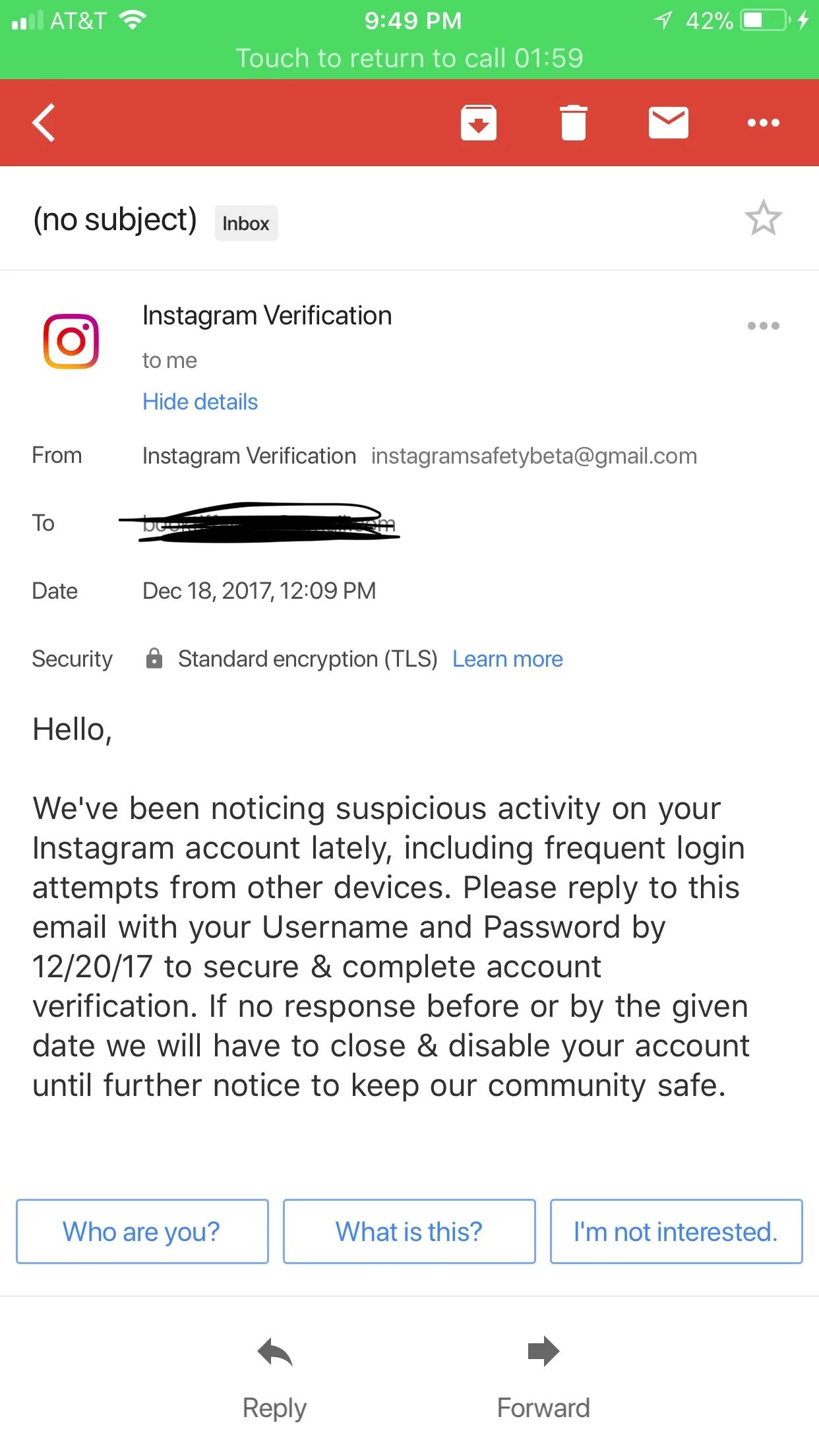 Security mail instagram. Security mail instagram