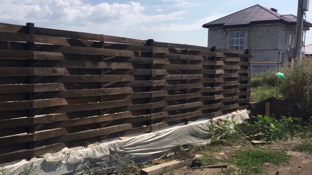Купить Забор плетеный горизонтальный в Москве, цена Ecodecking