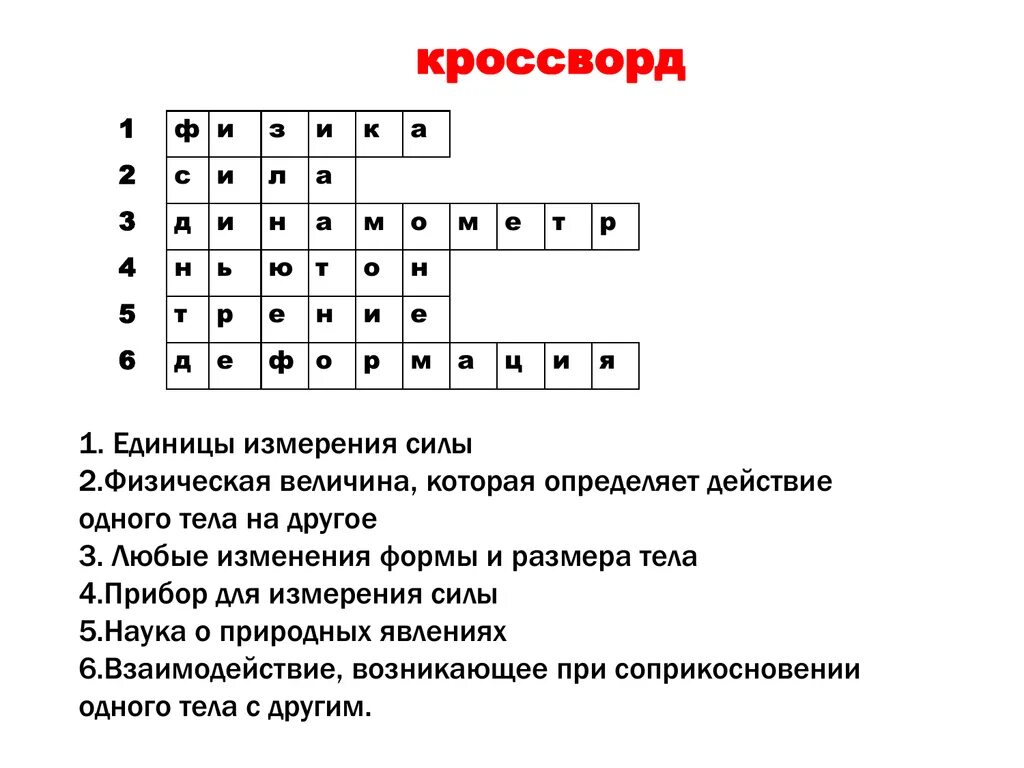 Кроссворд на тему сила упругости. Кроссворд по физике 7 класс. Физика кроссворды с ответами. Кроссворд по физике с ответами и вопросами. Сила физика 7 класс кроссворд