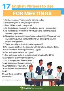 Meeting phrases