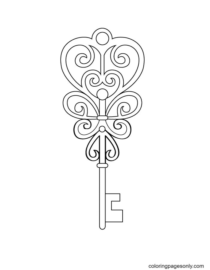 Ключ контур. Key page. Ключик раскраска для детей. Ключ page. Ключик раскраска.