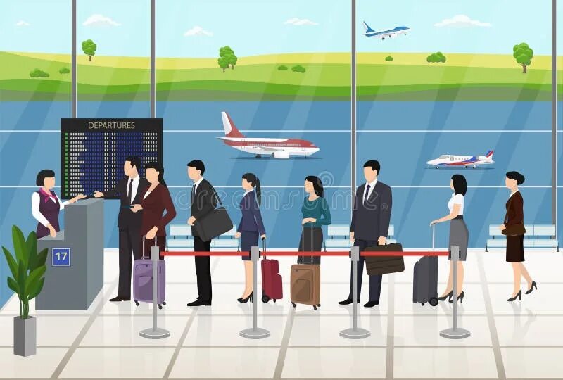 Check in line